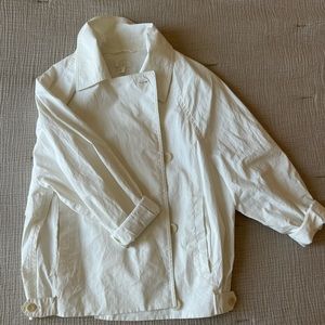 Cos short linen trench